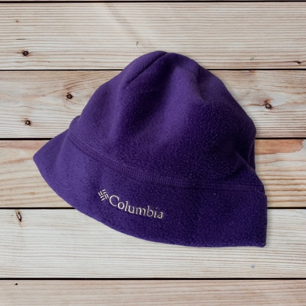 Columbia Sportswear Youth Purple winter Hat Beanie Fleece Omni-Heat Unisex S/M